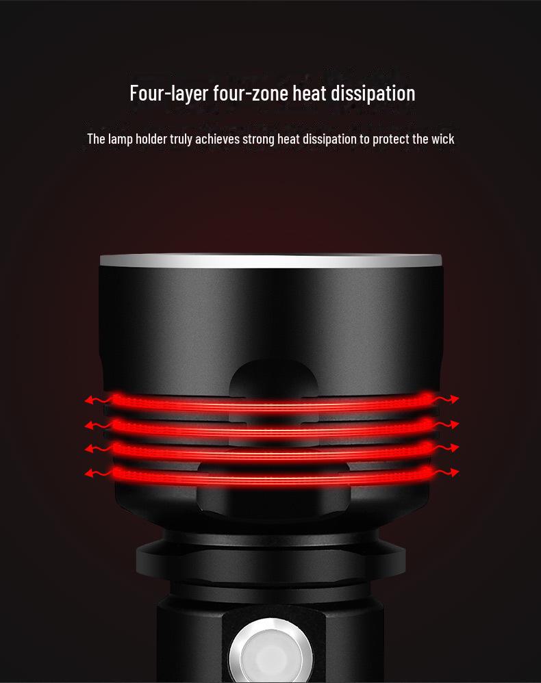 Shenyu P70 Rechargeable Long-Range Flashlight: Super Bright, High-Power, Long-Lasting Searchlight for Outdoor and Home Use.