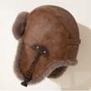 Plush Cold-Proof Ear-Covering Hat Fleece-Lined Thick Windproof Ski Hat Motorcycle Hat  Winter