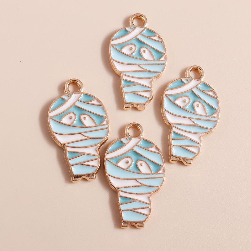 10pcs Mix Cute Enamel Halloween Charms Pumpkin Ghost Bat Charms Pendants for Jewelry Making DIY Earrings Necklace Accessories