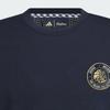 Adidas Pattern Embroidered Crew Neck Fitted Sweater Men Sweater Blue IN7572