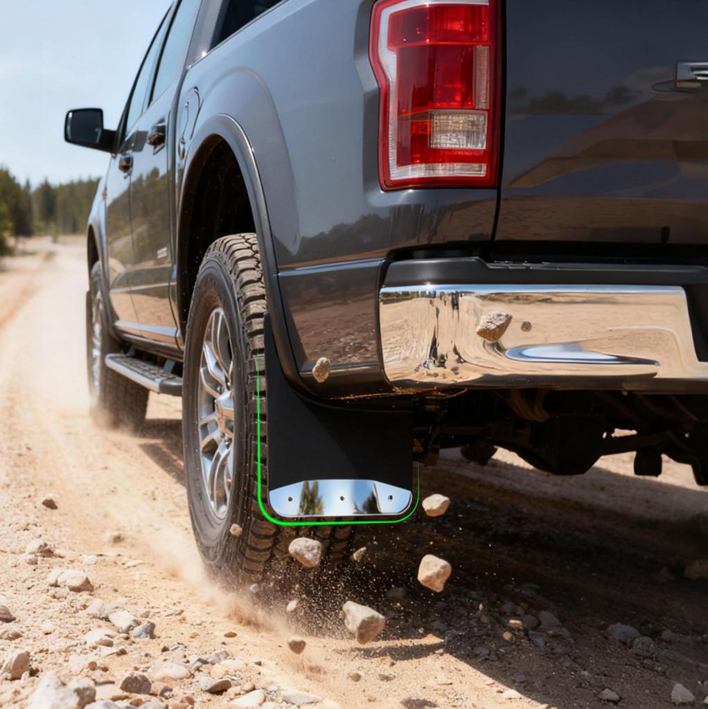 2 SZT. Uniwersalne chlapacze rajdowe Płyta ze stali nierdzewnej Odblaski nocne RV Przyczepa Ciężarówka Pickup Osłony przeciwbłotne Błotniki Błotnik