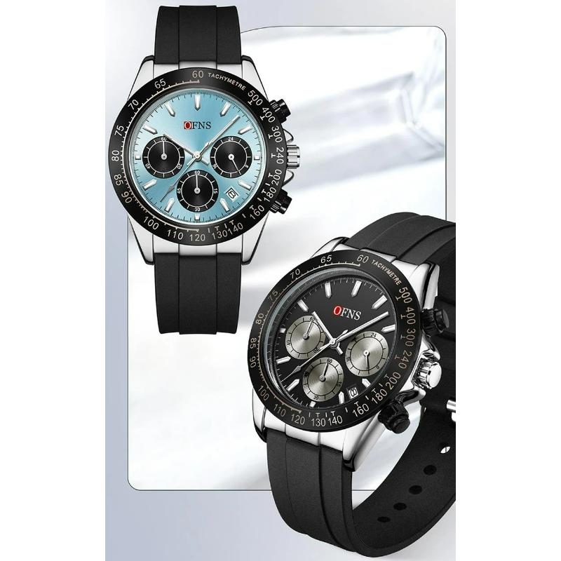 Fashion Men's Quartz Watch Three Eye Six Needle Chronograph Waterproof Night Light Fashion Men's Quartz Watch