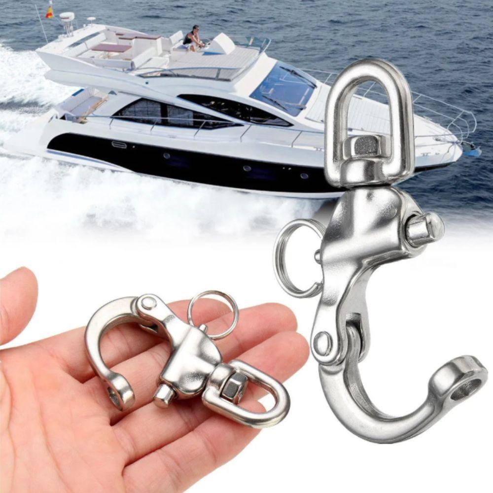 Quick Release Rotary Shackle 316 Stainless Steel Quick Release Buckle Boat Shackle  Sailing Rope