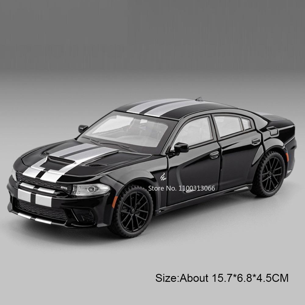 1:32 Scale Charger Toy Models Miniature Police Cars Alloy Diecast with Light Music Rubber Tires Vehicles Boys Educational Toys