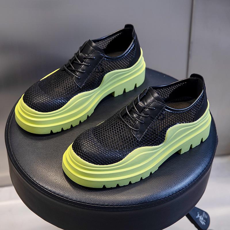 

Кожаные прозрачные сетчатые туфли женские 2025 новые летние дышащие модные повседневные туфли на плоской подошве женские универсальные туфли с неглубоким носком для детей 40 чёрный