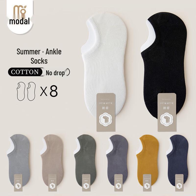 Men s Ultra-Thin No-Show Boat Socks - 8 Pairs