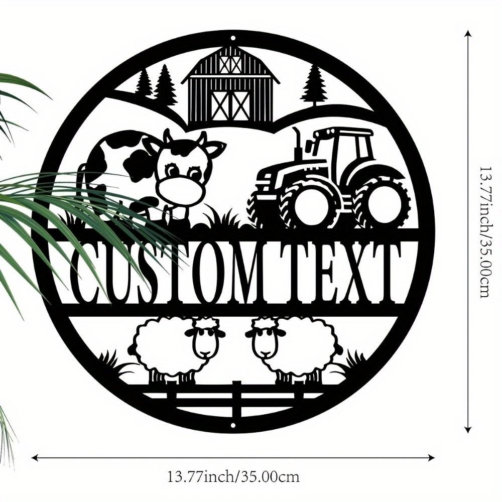 

Custom Metal Sign Personalized Farmhouse Wall Art Family Name House Number Home Decor TYDZ003013