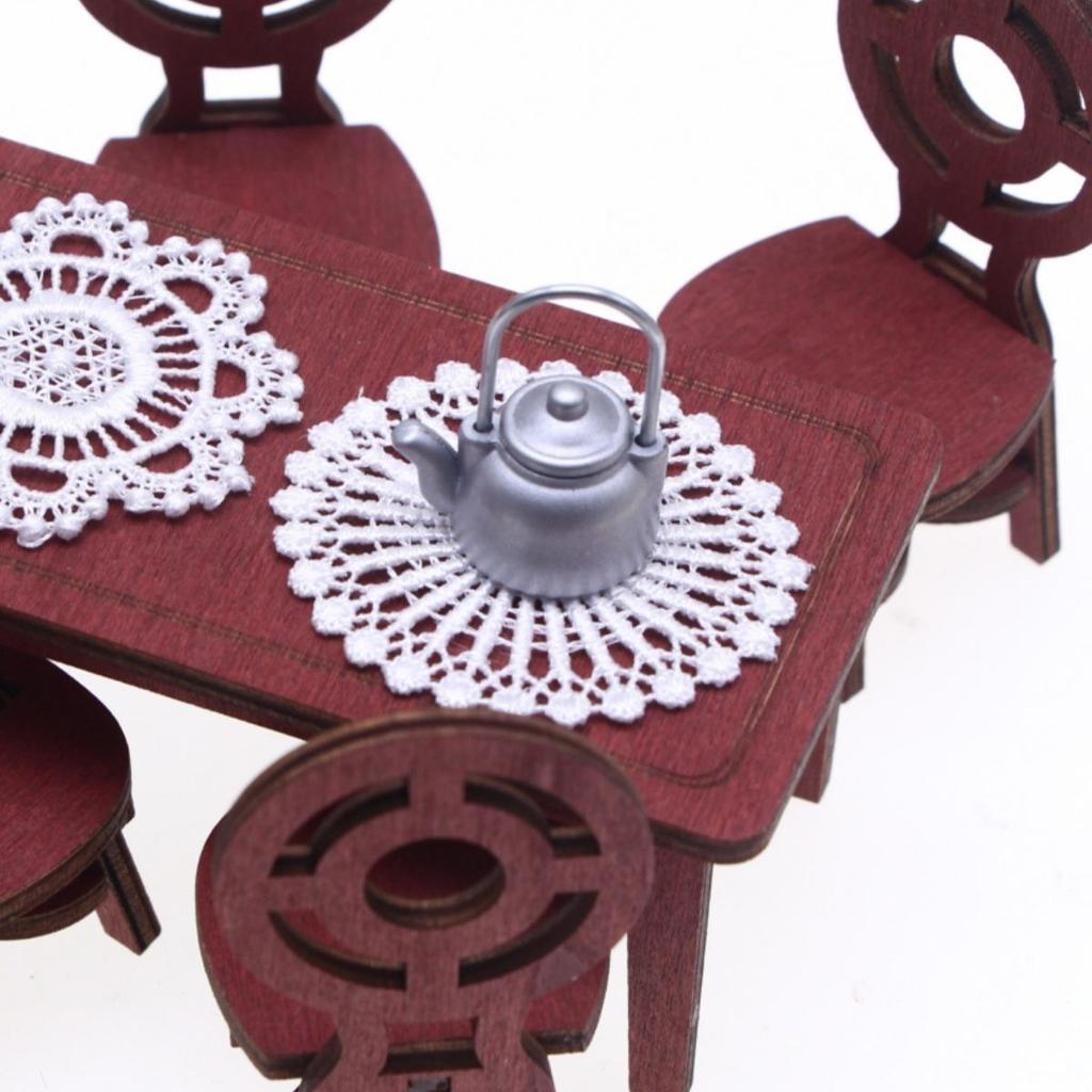 Vintage Miniaturkessel für Puppenhaus BJD Essensszene