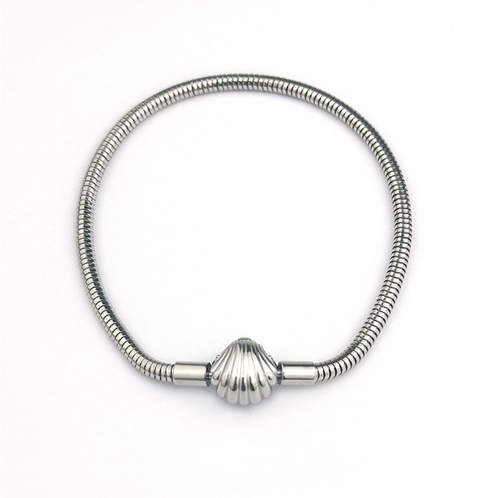 

Round Snake Bone Bracelet Minimalist Titanium Steel Soft Snake Chain Unique Jewelry for Women Men