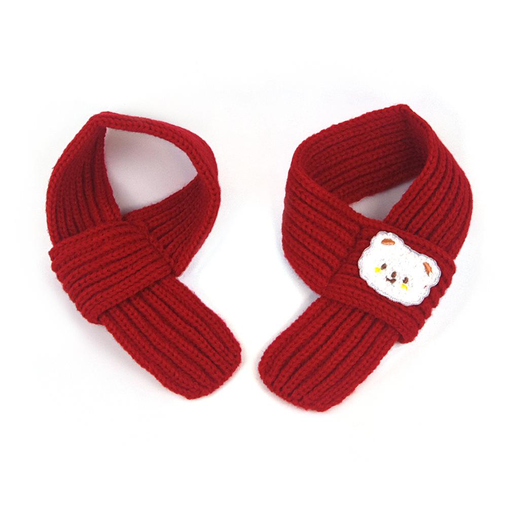 Pet Wool Knitted Scarf Cartoon Panda Dress Up Neck Warm and Comfortable Antifreeze Supplies