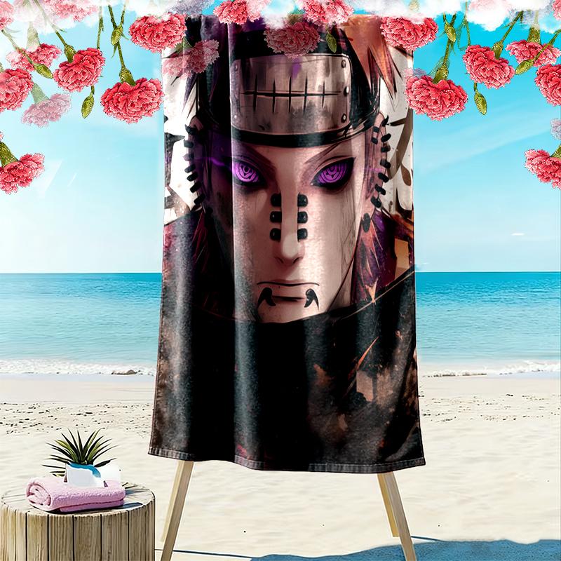 1pc naruto Beach Towel, Multi-functional Beach Towel for Outdoor Activities Beach Swimming and Travel