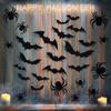 12Pcs Black Bat 3D Wall Stickers For Home Room Decoration Party Door And Window Halloween Supplies Decor Hanging Christmas Decor