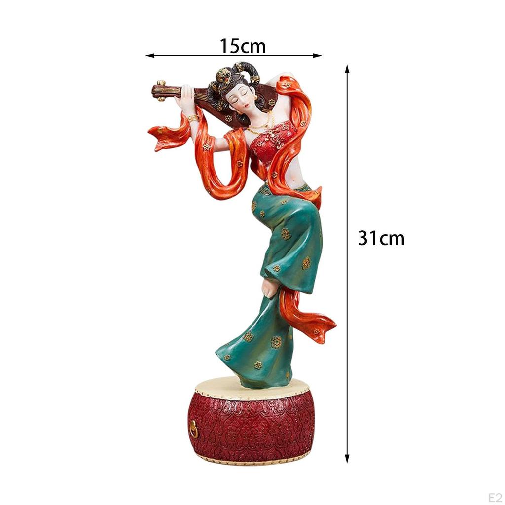 Statue Resin Art Figurine Maiden Figure Creative Collection Flying Sculpture for Home Desktop