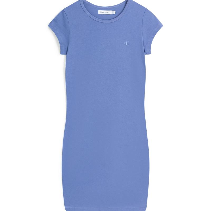 

Calvin Klein Вышитое платье из хлопка с коротким рукавом для женщин, платья, клуазонне-синий 40WI334CBM XS