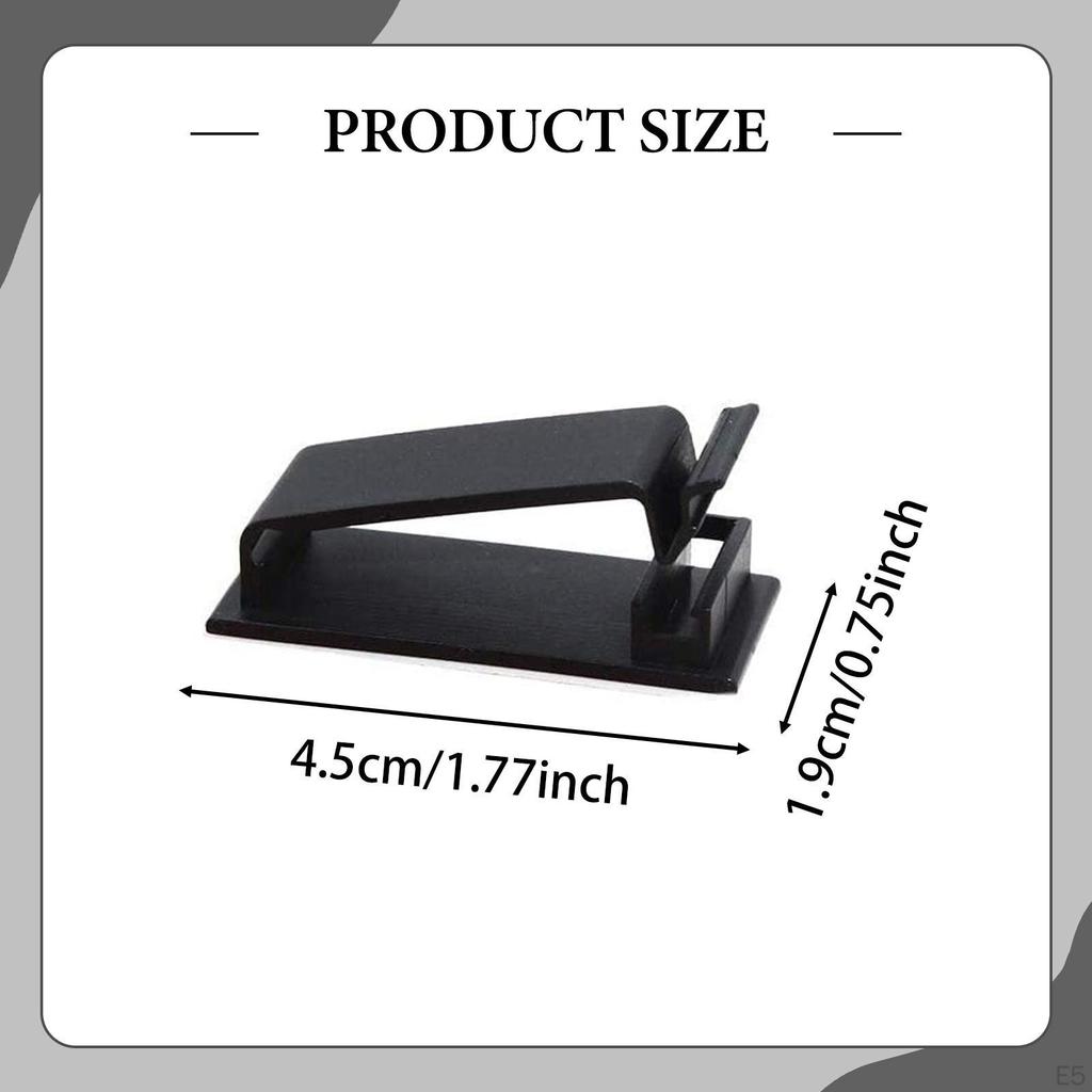 50 Pieces Cable Clips Management for under Desk Wear Resistant Wall Wire Holders TV