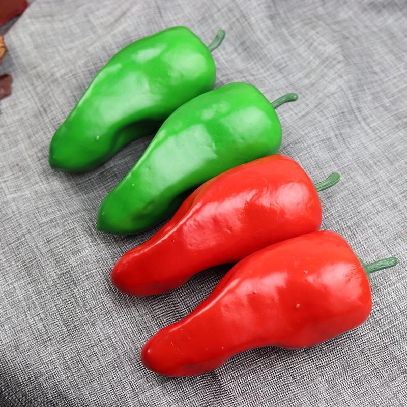 Simulated Chili Bell Pepper Fake Fruit Toy Model for Display
