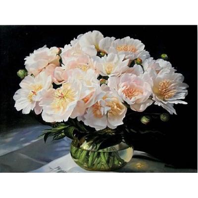 Diamantes Bordado DIY 5D Pintura Diamante Peônia Arranjo de Flores Ponto Cruz