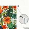 Piece Set High Definition Digital Printed Curtainstropicalfloralpatternbirdsorangegreenhome Decoration Style Curtain Made Of Polyester