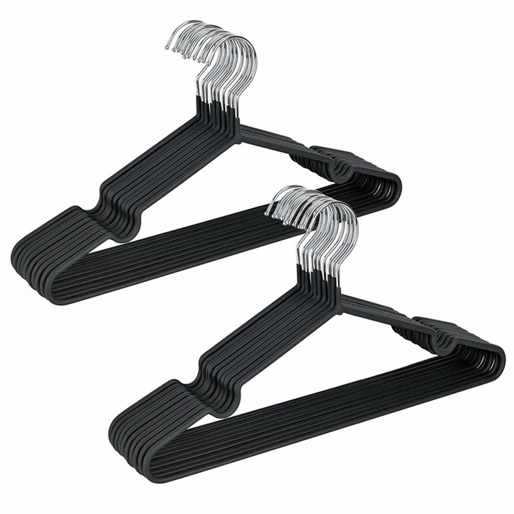 10 Non-slip Coated Metal Suit Hangers Heavy Duty Hangers Metal Shirt Hangers Traless Simple Hangers Multifunctional Hangers