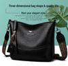 2025 Women's Versatile Embroidered Bucket Bag with Wide Strap - Large Capacity Shoulder & Crossbody