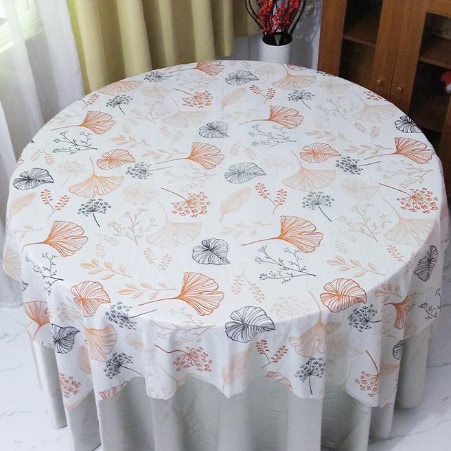 Disposable Minimalist Round Table Cover Cute Cartoon Plastic Printing Thickened Square Tablecloth for Home