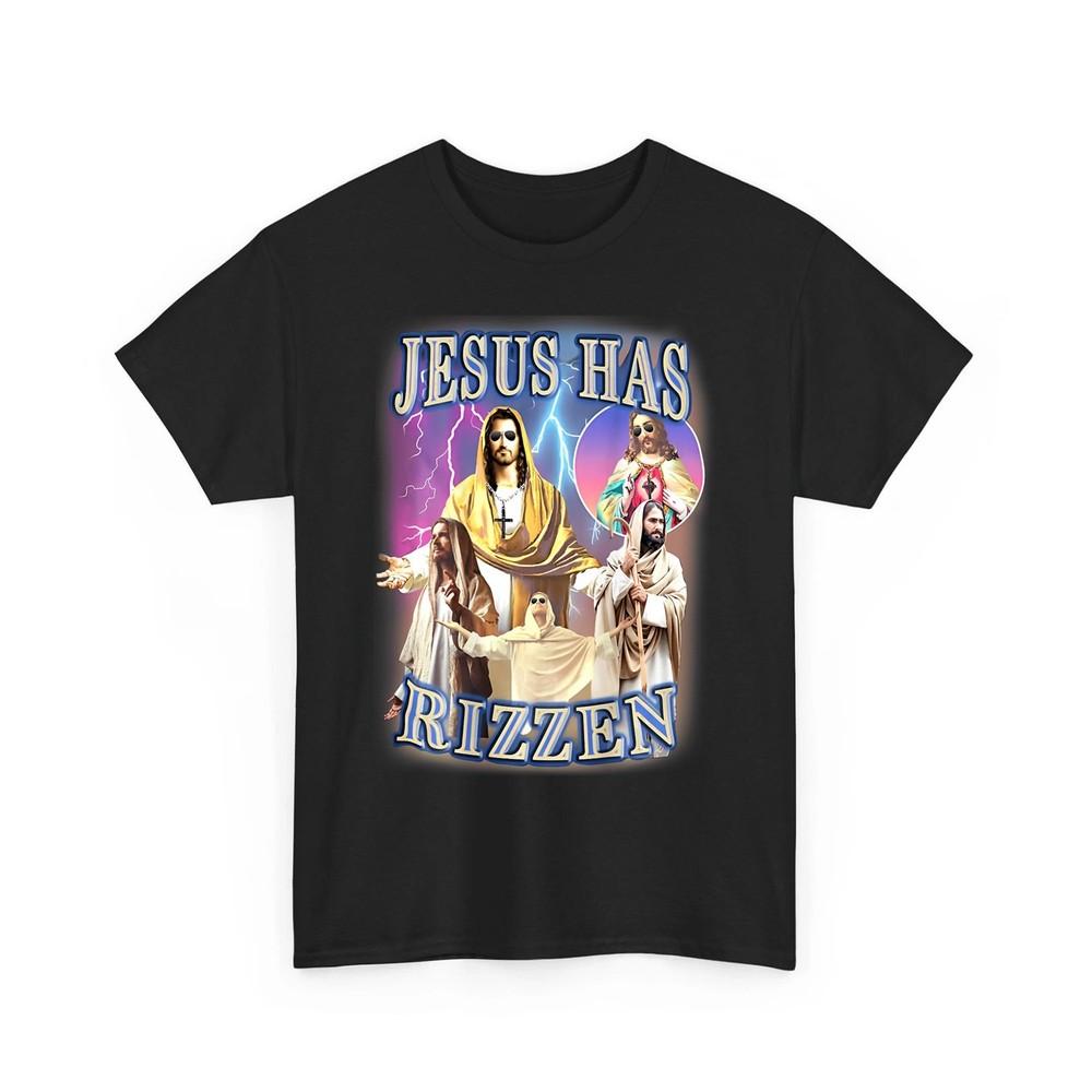 

Jesus Has Rizzen Vintage Christian Design Jesus For Men Unisex TShirt Unisex T-Shirt L