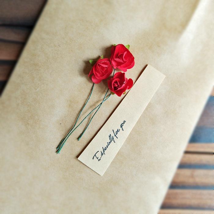 Handmade Multi-Color 3-Flower Gift Box - DIY Paper Flower Home Ornaments