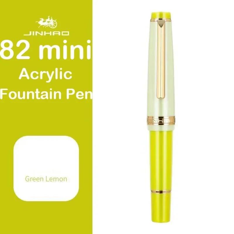 Jinhao 82 Mini Fountain Pen Acrylic Cute Pocket Pens for Students Calligraphy EF F Nibs Writing Ink Pens Office School Supplies