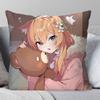 Mari Anime Game BBlue Archive Pillow Case Fashion Square Pillowcase Bedroom Sofa Room Ins Decoration Leisure