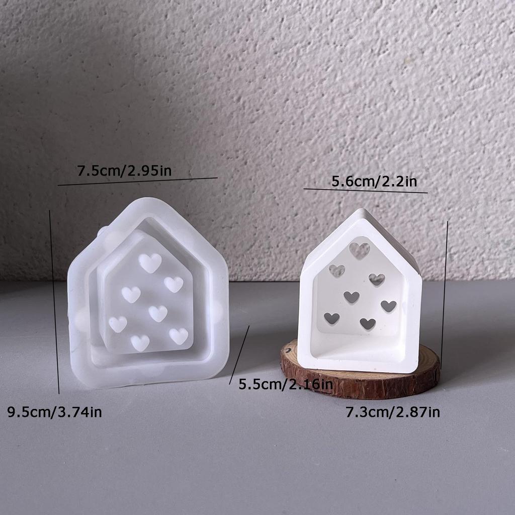 Kerzen Teelicht Form DIY Silikonform Haus Kerzenhalter Form Dekorative für Party Heimdekoration Garten