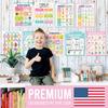 Hadley Designs Sound Wall Classroom Phonics Posters - Syllable Types Posters For Classroom Decor, Long and Short Vowel Sounds Chart, Digraphs and