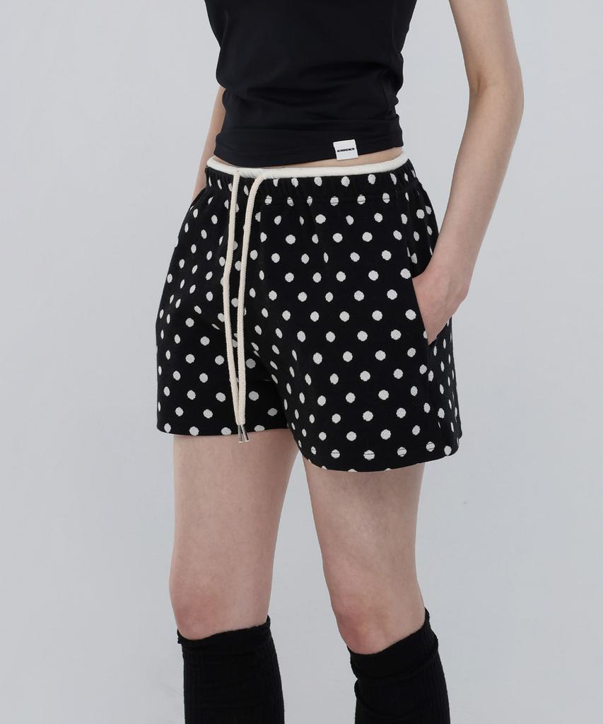 CHICKS Dot Half Pants Black
