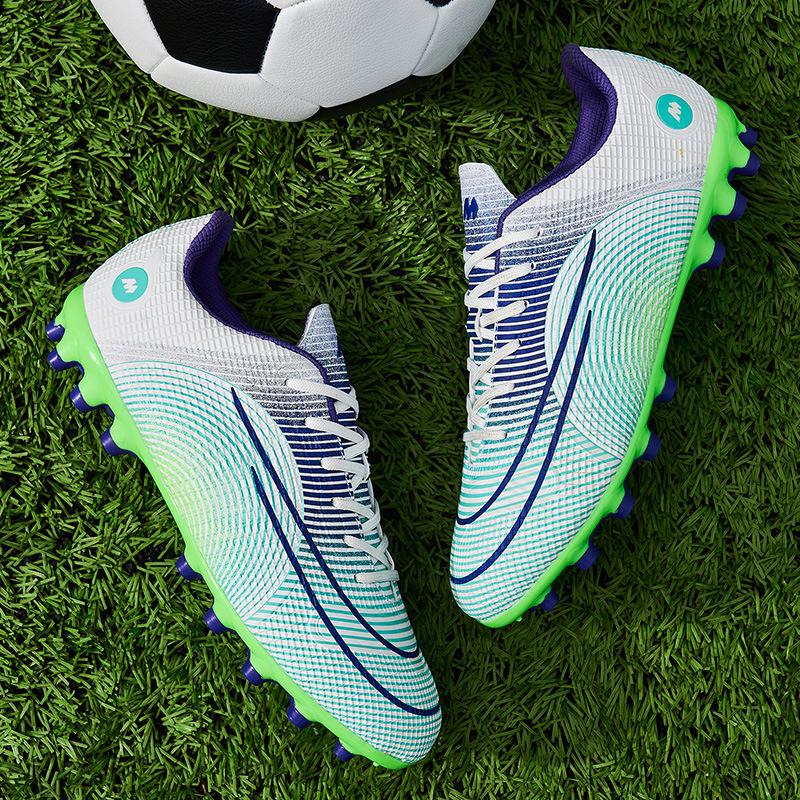 Foreign trade low-top football shoes men's and women's AG long nails TF broken nails artificial grass training shoes for primary and secondary school