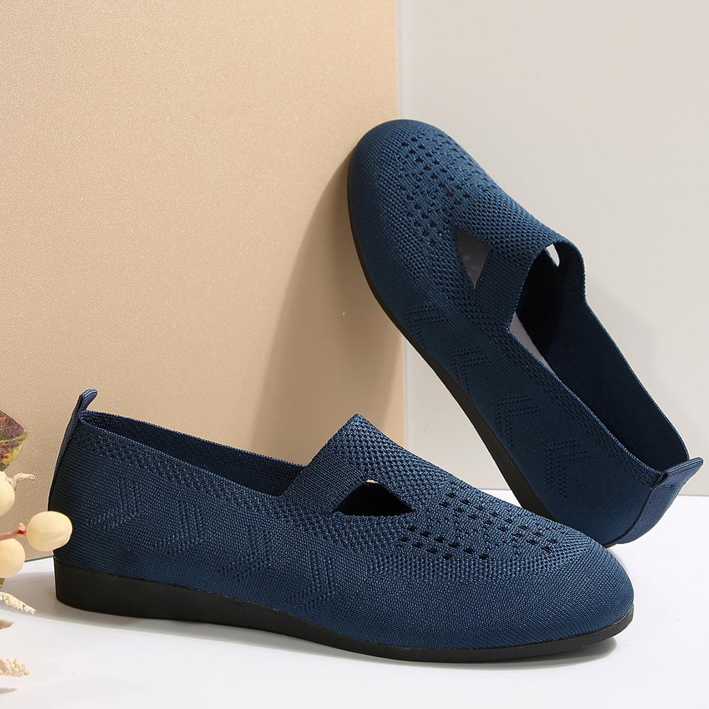 Pantofi de Mamă de Vară la Modă și Respirabili, Tip Plasă, Ușori, Slip-on, Plat, Casual, Anti-alunecare, Sport, Vulcanizați pentru Femei