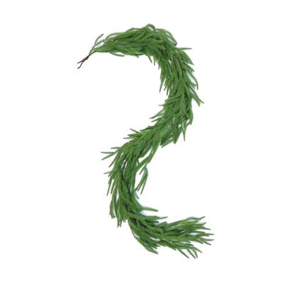 Artificial Plants Christmas Pine Wreath Fake Greenery Garland Green Vine Rattan Hanging Ornament For Xmas Fireplace Home Decor