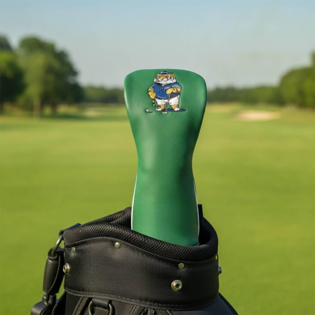 Golf Head Cover with Tiger Graphic Fashiongolf Club Textured for Golfers, Driving Range