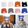 Warm Loverboy Cat Ear Knit Hat Hooded Cap Ear Protection Hat Pig Ear Woolen Hat  Autumn and Winter