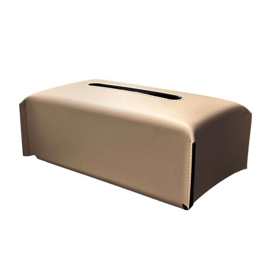 Tissue Box, Durable PU Leather Waterproof Minimalist Design, Smooth Paper Outlet Durable Tissue Case, for Car Armrest And Home Coffee Table абрикосовый