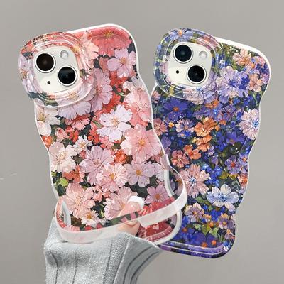 Vollbild Blumen sind geeignet für iPhone13 iPhone Hülle Huawei Pura70pro Dual Halterung 16 Xiaomi 15/14