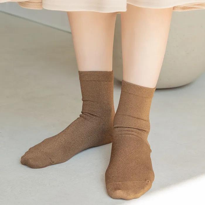 Glitzersocken - Braun