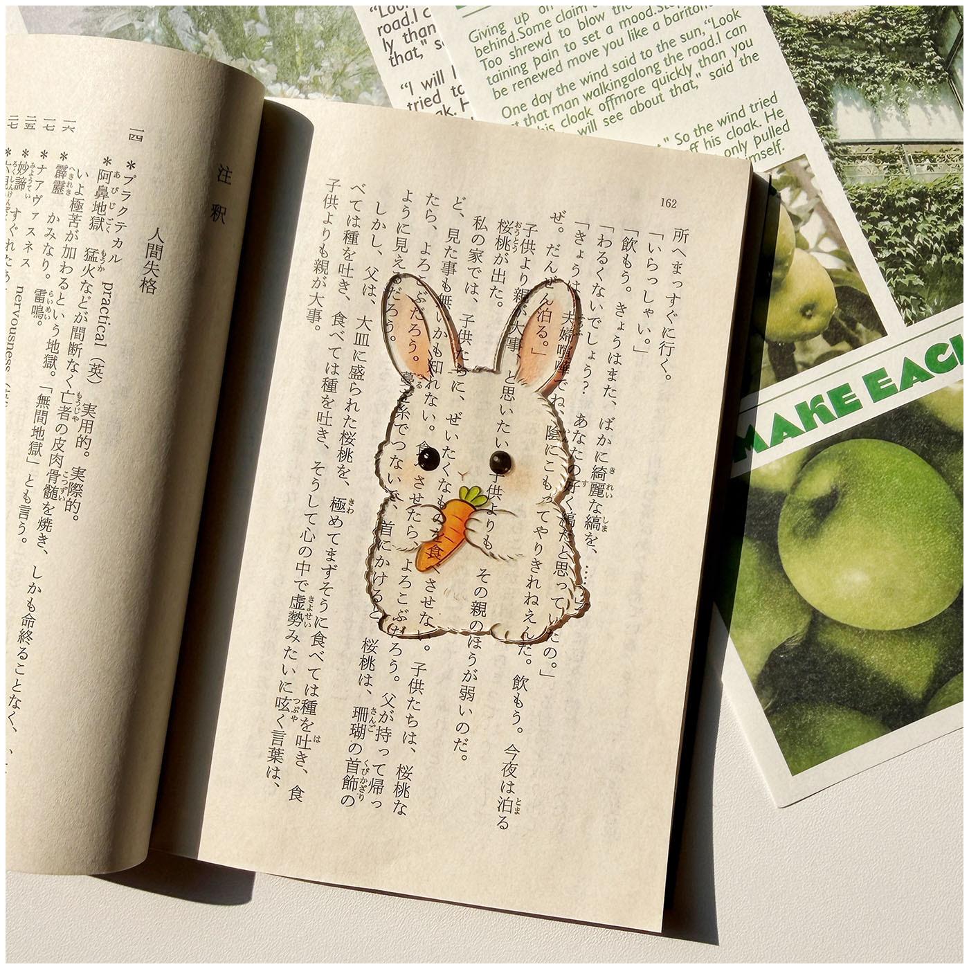 

Acrylic Bunny Bookmark Adorable Transparent Page Marker Bunny Acrylic Bookmark Cute Cute Carrot Bookmark For Notebooks Books