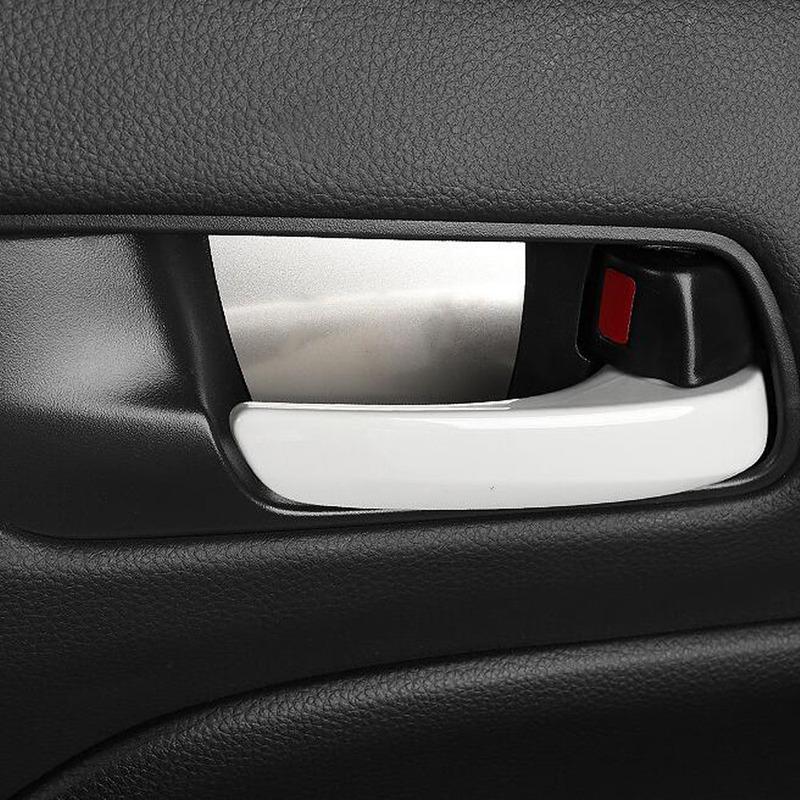 Steel Armrest Inner Door Bowl Sticker Cover Handle Trim Auto Interior Accessories For Honda Fit Jazz     2024