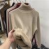 Autumn Winter Turtleneck Pullover Thickened Sweater Women's Knitted Warm Bottoming Shirt Casual Simple Solid Color Basic Top Woman Clothing
