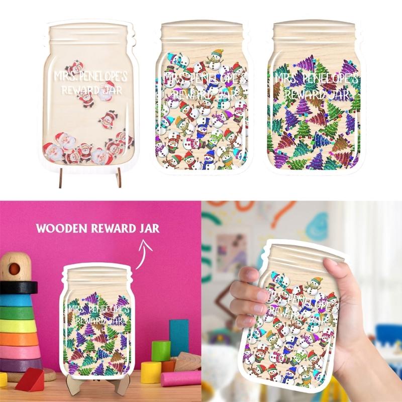 Chirstmas Reward Jar With Tokens Funny Motivating Incentive Kids Novelty Gifts