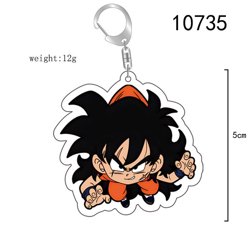 Dragon Ball Goku Acrylic Keychain - Double-Sided Cartoon Pendant Gift