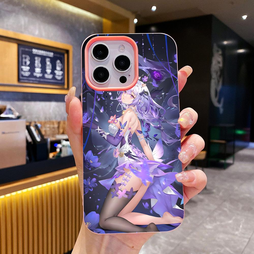 HSR Castorice Jelly Double layer Pink Mobile Phone Case for iPhone 17 16 15 14 13 12 11 Air Pro Max Plus Protective