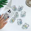 Creative Japanese Flower Transparent Bear Phone Airbag Bracket Korean Ins Desktop Stable Support Portable Telescopic