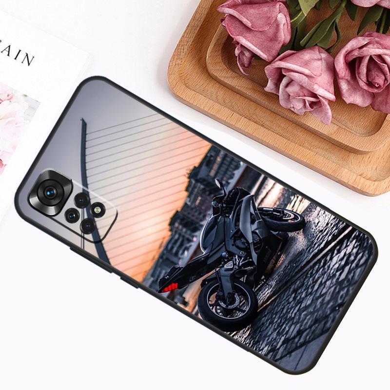 Fashion Motorcycle Man Case For Xiaomi Redmi Note 12 8 9 10 11 Pro Note 12S 11S 10S 9S 9A 9C 9T 10A 10C 12C Cover