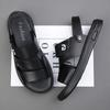 2025 Summer New Men's Sandals Leather Two Wear Casual Beach Shoes Cool Slippers Outdoor Soft Cowhide Men's Shoes