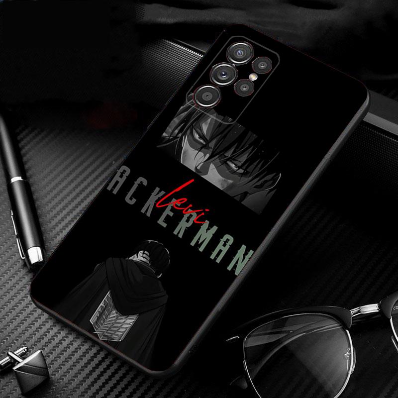Levi Ackerman Phone Case For Samsung Galaxy S25 S24 S23 S22 S21 Ultra S24 S23 S22 S21 S25 Plus S24 S20 FE